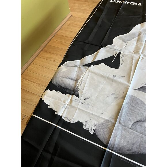 Vintage Black Flag/Banner Silk Wall Tapestry - Samantha Fox - Picture 4 of 10